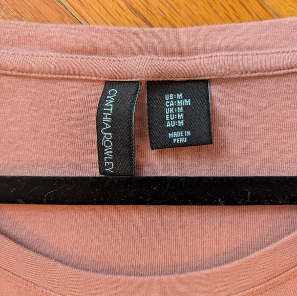 29.Cynthia Rowley Terracotta Short Sleeve Tee - Picture 3 of 3